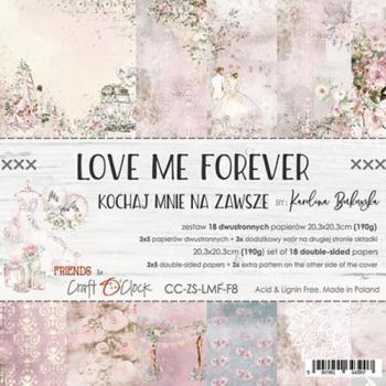 Craft O Clock 8x8 Paper Pad Love Me Forever