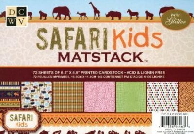 DCWV 6.5x4.5 Paper Pad The Safari Kids Matstack