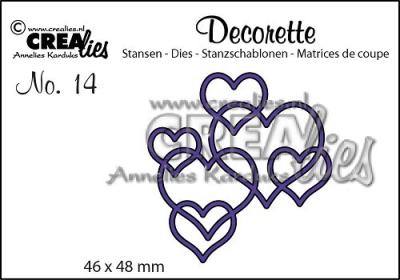 CREAlies Decorette Stanzschlablone No.14 Hearts