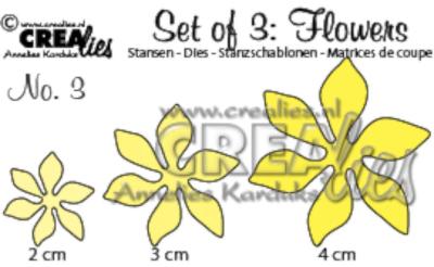 CREAlies Set of 3 Flowers no. 3 Fantasy Blume