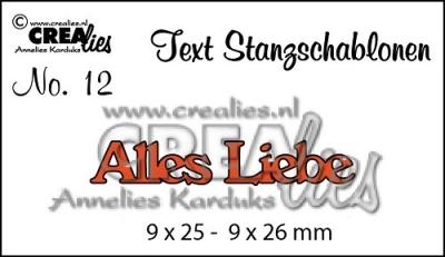 CREAlies Text Stanzschlablone No.12 Alles Liebe