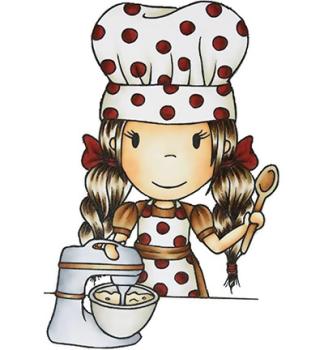 Paper Nest Dolls -Chef Angelina Cling Stamp