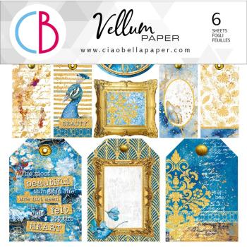 Ciao Bella 6x6 Vellum Paper Indigo #002