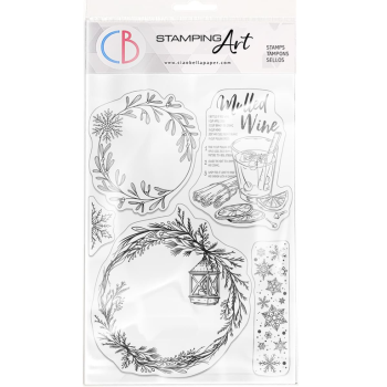 Ciao Bella Clear Stamps Wreaths & Mulled Wine PS8024