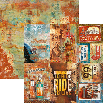 Ciao Bella Paper Sheet Rusted Cards #CBSS086