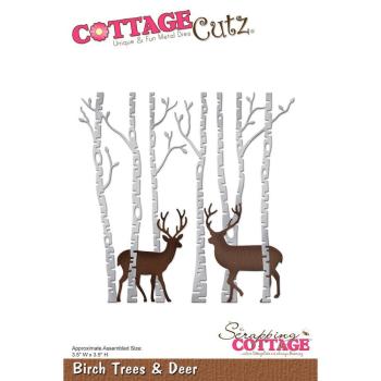 CottageCutz Die Birch Trees & Deer