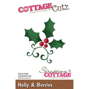 CottageCutz Die Holly & Berries