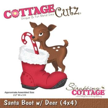CottageCutz Elites Die Santa Boot with Deer
