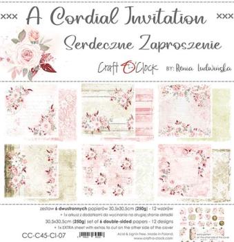 Craft O Clock 12x12 Paper Pad A Cordial Invitation