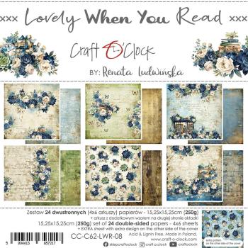 Craft O Clock 6x6 Paper Pad Lovely When You Read