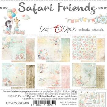 Craft O Clock 6x6 Paper Pad Safari Friends