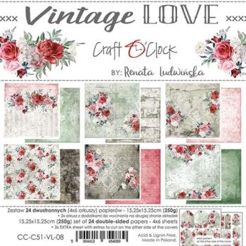 Craft O Clock 6x6 Paper Pad Vintage Love