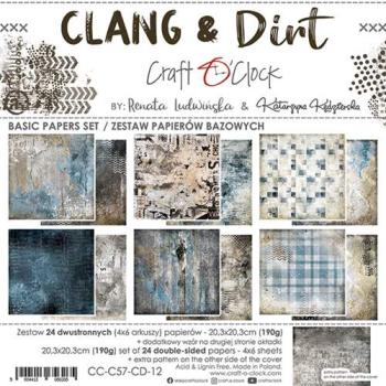 Craft O Clock 8x8 BASIC Paper Pad Clang & Dirt