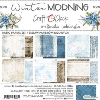 Craft O Clock 8x8 BASIC Paper Pad Winter Morning