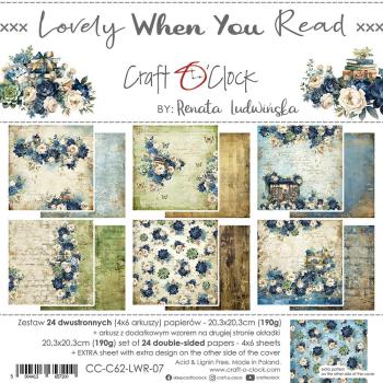 Craft O Clock 8x8 Paper Pad Lovely When You Read