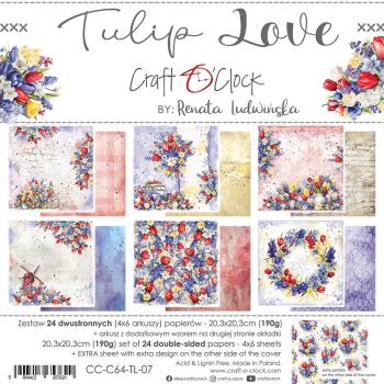 Craft O Clock Tulip Love 8x8 Paper Pad
