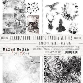 Craft O Clock Mixed Media  A4 Tracing Papers Set #03