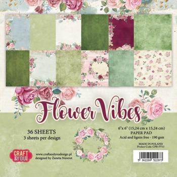 Craft & You Design 6x6 Inch Paper Pad Flower Vibes