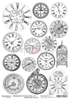 Craft o Clock Transparent Black Printed Foil Clocks  #17
