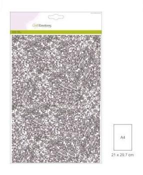 Craftemotions Glitter  Paper Pack Silver