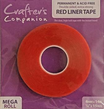 Crafter's Companion Red Liner Double Sided Tape 6mm  Mega Roll