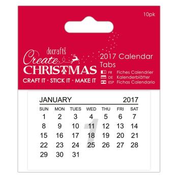 Create Christmas 2017 Calender Tabs