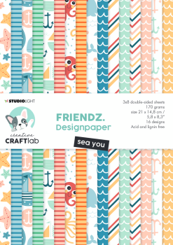 Creative CraftLab Friendz Design Paper A5 Sea You #93