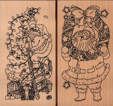 Creative Expressions Mounted Rubber Stamp Santa