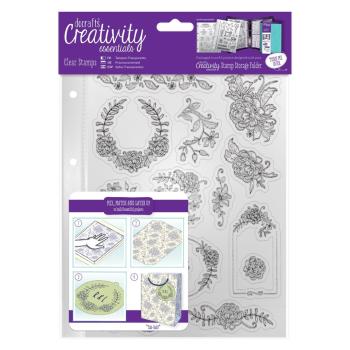 Creativity Essentials A5 Clear Stamp Set Floral Icons