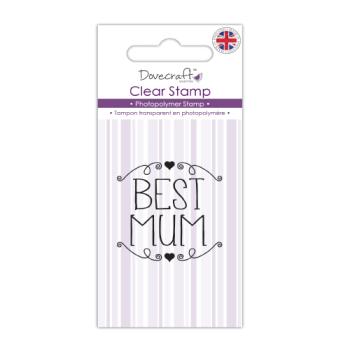 Dovecraft Clear Stamp - Mum Scroll