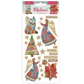 Stamperia Chipboard 15x30 cm Christmas Patchwork  #35