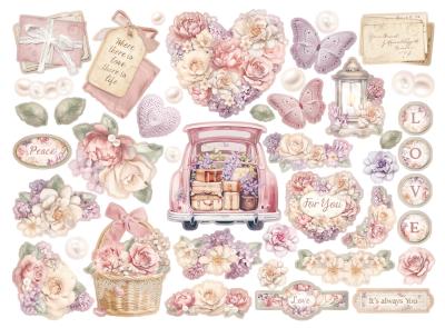DFLDC90 Stamperia Romance Forever Die Cuts Assorted Journaling Edition (42pcs)