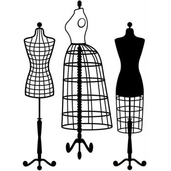 Darice Embossing Folder Dress Forms #1219-109