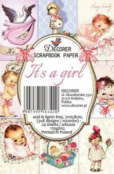 Decorer Mini Scrapbook Paper Set It's a Girl