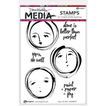 Dina Wakley Media Cling Stamps Oops, Oh Well