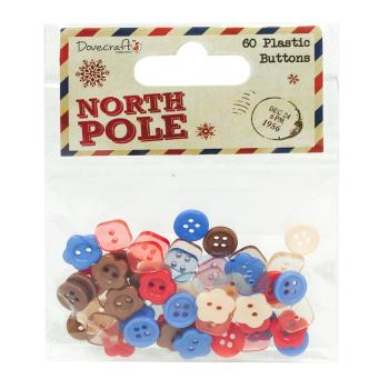 Dovecraft North Pole Plastic Buttons