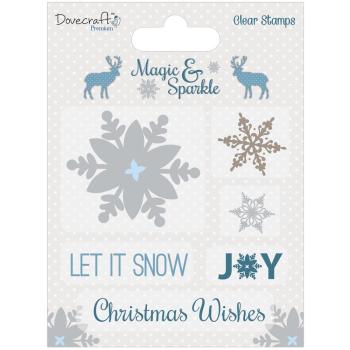 Dovecraft Premium Magic & Sparkle Clear Stamp Snowflakes