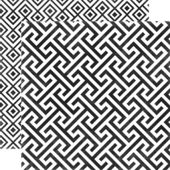Echo Park 12x12 Paper Sheet Onyx Geometric