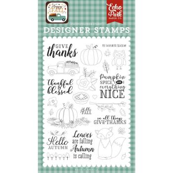 Echo Park Paper Clear Stamps Give Thanks