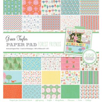 Grace Taylor 12x12 Paper Pad Forest Friends