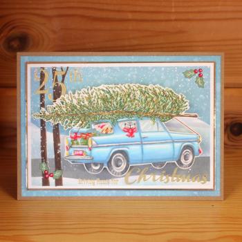 Hobby Art Clear Stamps Driving Home for Christmas CS328D