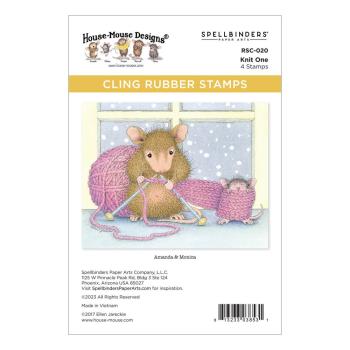 House Mouse Designs Cling Stamp Knit One RSC-020