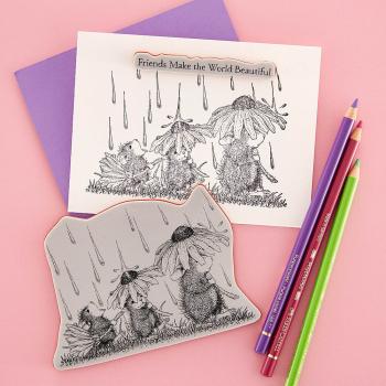 House Mouse Designs Cling Stamp Spring Rain RSC-003