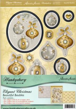 Hunkydory Crafts Elegant Christmas Beautiful Baubles Luxury Topper Set