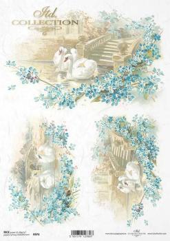 ITD A4 Rice Paper Swans 0974
