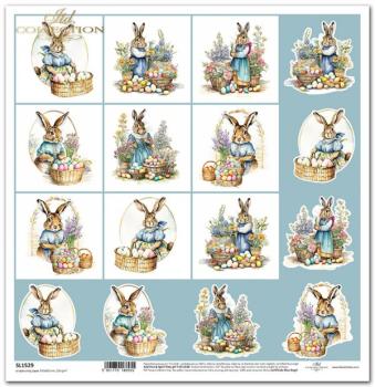 ITD Collection 12x12 Sheet Easter Bunnies SL1529