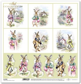 ITD Collection 12x12 Sheet Easter Bunnies SL1530
