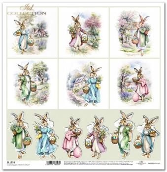 ITD Collection 12x12 Sheet Easter Bunnies SL1531