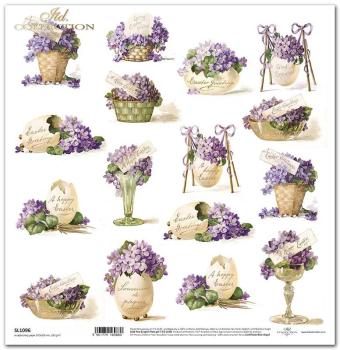 ITD Collection 12x12 Sheet Easter Flower Post SL1096