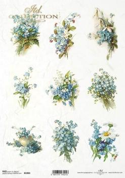 ITD Collection A4 Rice Paper Forget-me-not R1983
